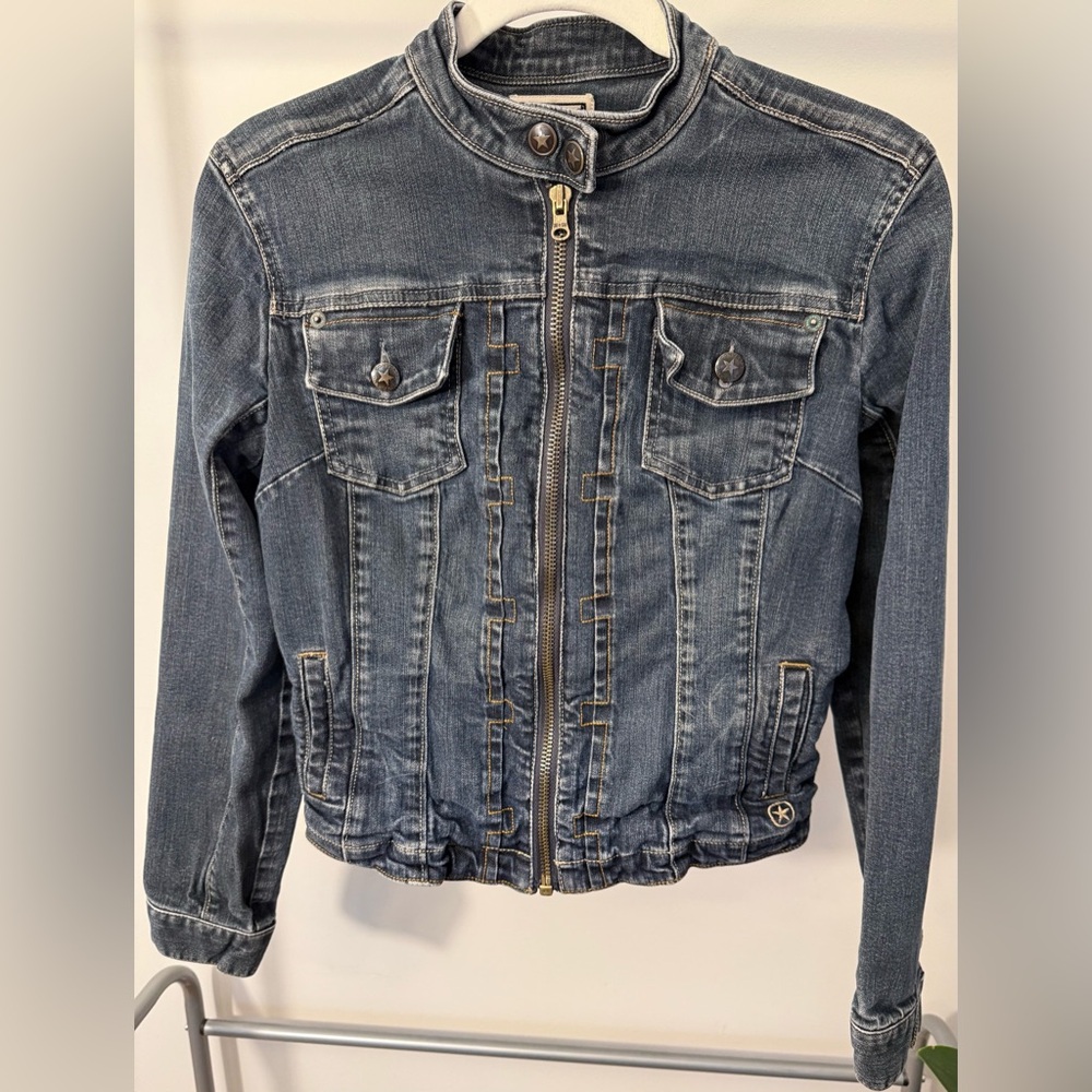 Converse Blue Denim Jacket with Stand Collar